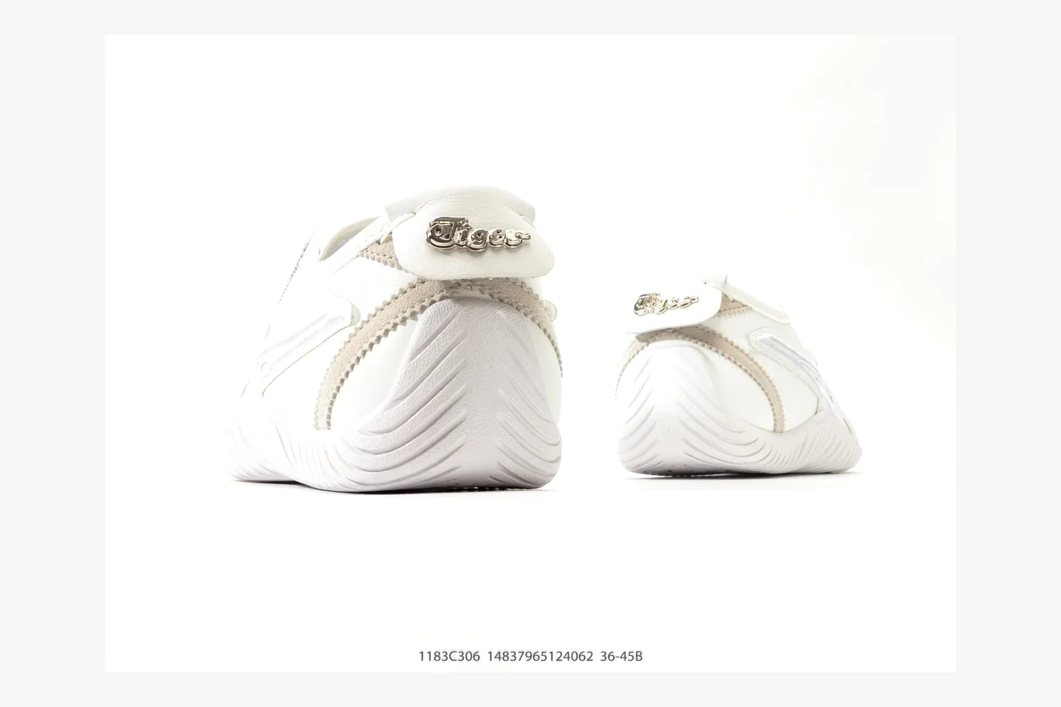Onitsuka Tiger White Cream Sneaker Sheetbase record image with white cream retro stripe low-top with mixed-material upper and low-profile shape thumbnail 5