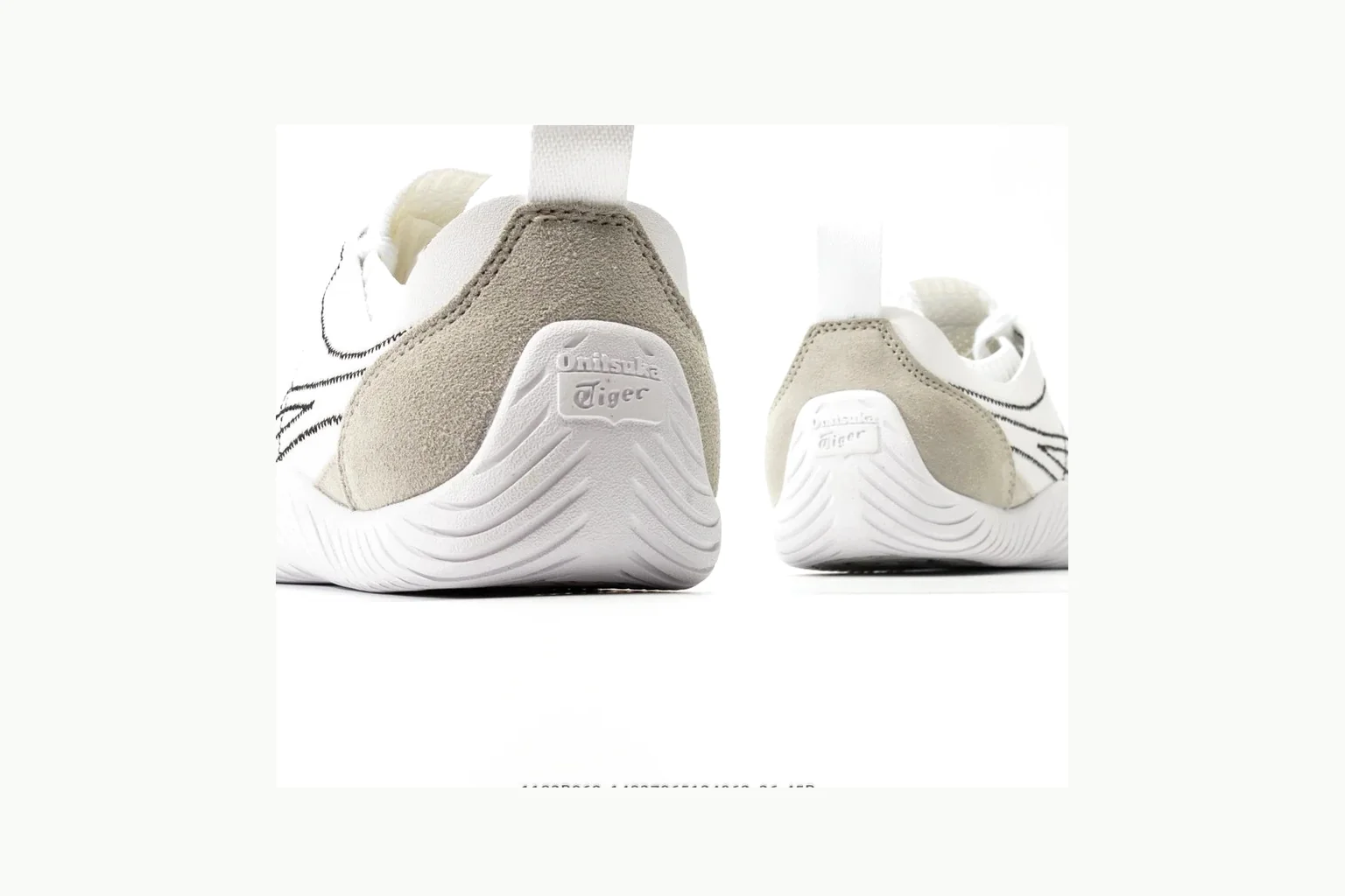 Onitsuka Tiger White Silver Sneaker Sheetbase record image with white silver retro stripe low-top with mixed-material upper and low-profile shape thumbnail 5