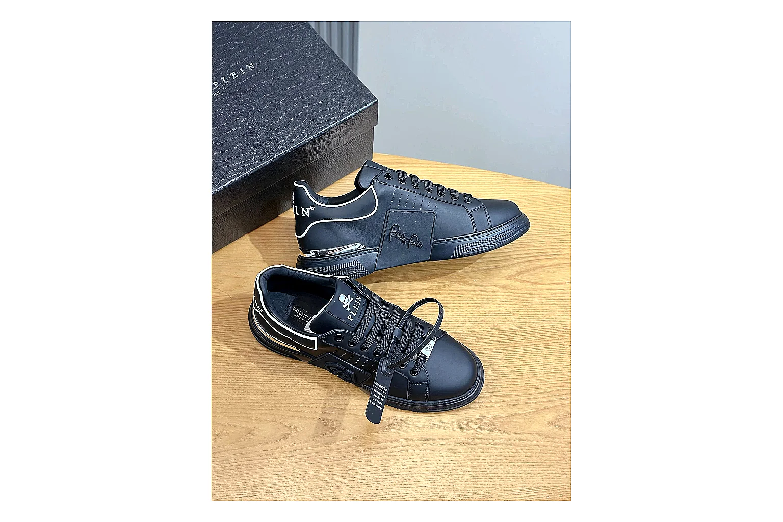 Other black leather sneaker Black 6102 spreadsheet record note six-photo gallery thumbnail 3