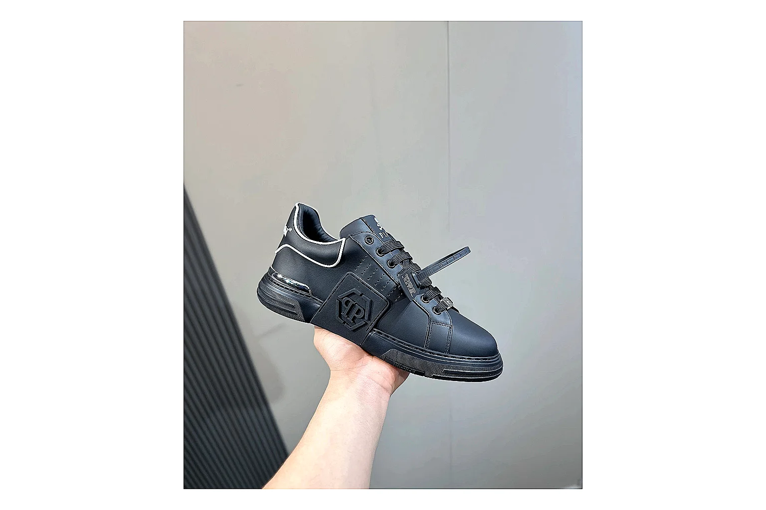 Other black leather sneaker Black 6102 spreadsheet record note six-photo gallery thumbnail 4