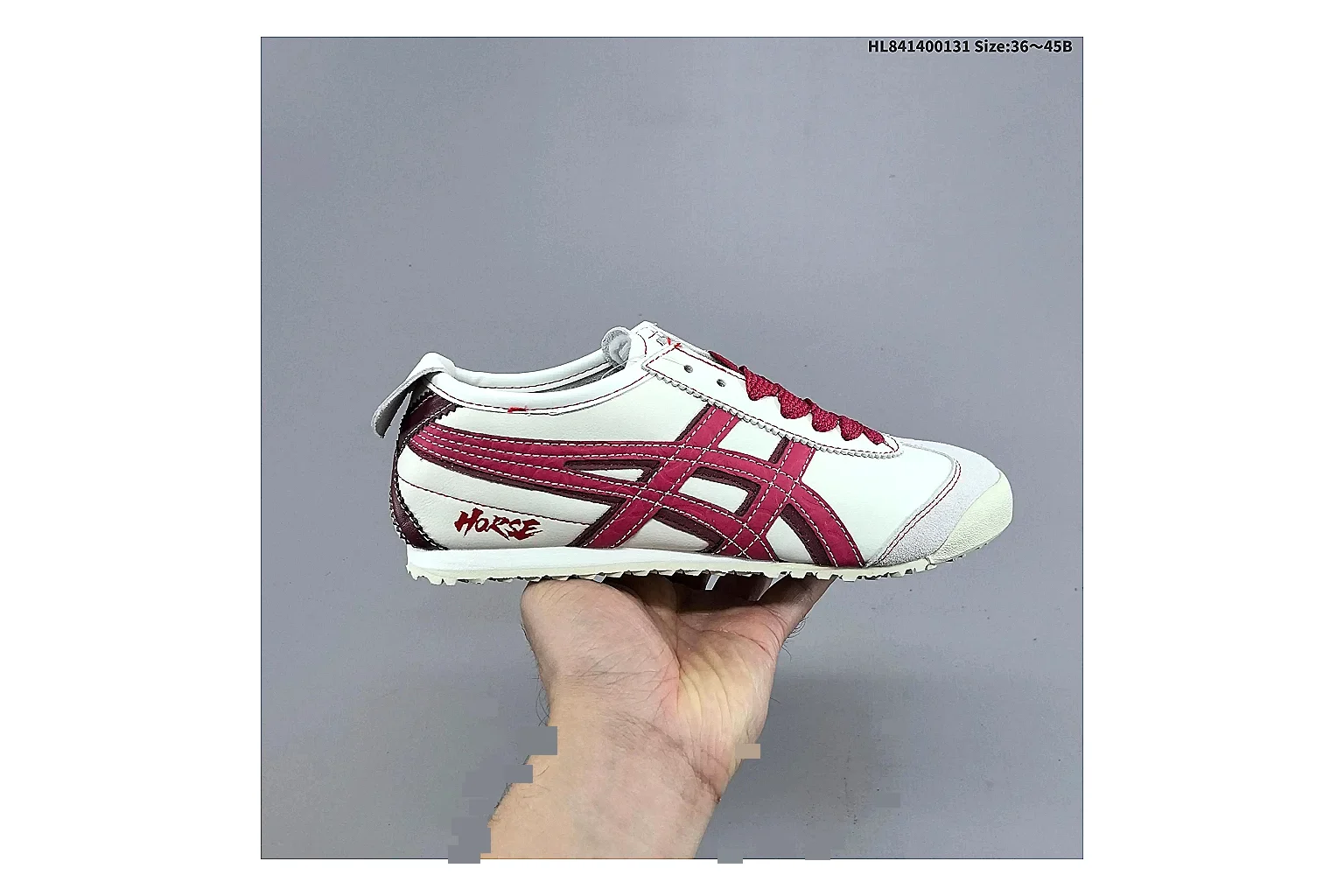 Casual Low-Top Sneaker 0789 Sheetbase record image with red casual low-top with mixed-material upper and low-profile shape