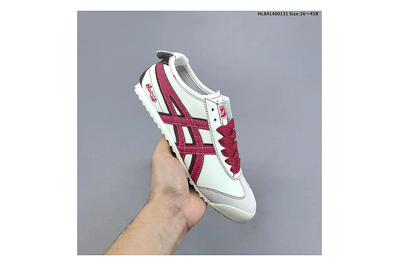 Casual Low-Top Sneaker 0789 Sheetbase record image with red casual low-top with mixed-material upper and low-profile shape thumbnail 2