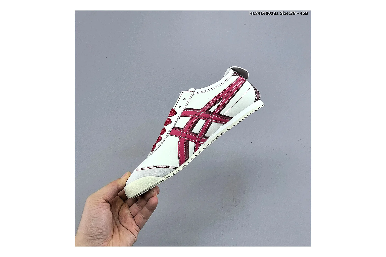 Casual Low-Top Sneaker 0789 Sheetbase record image with red casual low-top with mixed-material upper and low-profile shape thumbnail 6