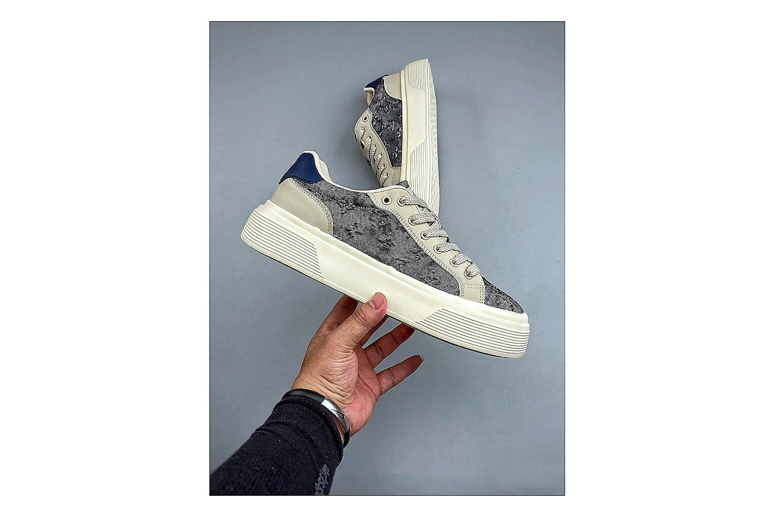 Casual Low-Top Sneaker 5163 spreadsheet record image with casual low-top sneaker with clean paneling, textured upper and six-view gallery for daily streetwear styling plus side-profile shape, upper panel lines, and outsole detail thumbnail 3