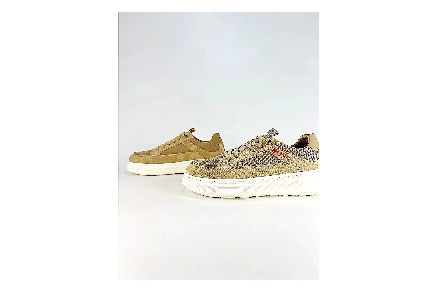 Casual Low-Top Sneaker 5218 Sheetbase record image with red casual low-top with mixed-material upper and low-profile shape thumbnail 5