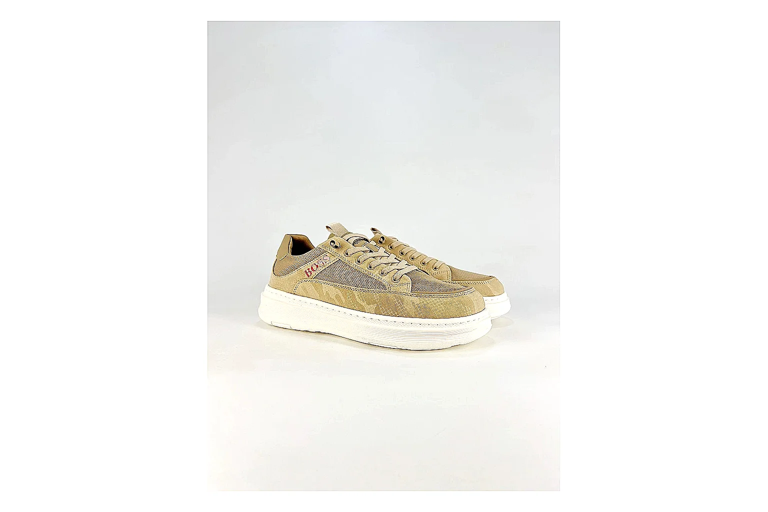 Casual Low-Top Sneaker 5218 Sheetbase record image with red casual low-top with mixed-material upper and low-profile shape thumbnail 6