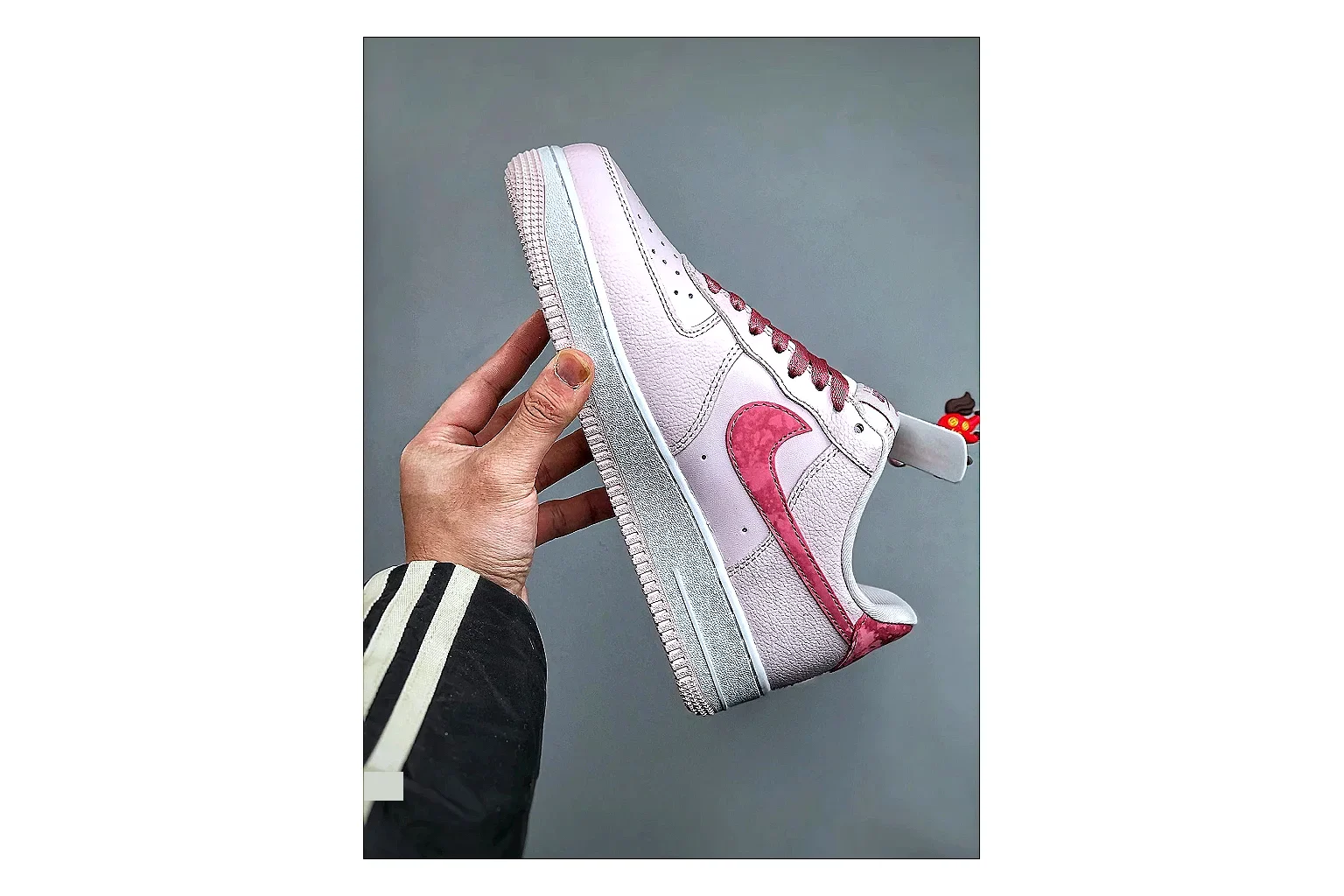 Casual Low-Top Sneaker 6726 Sheetbase record image with red casual low-top with mixed-material upper and low-profile shape