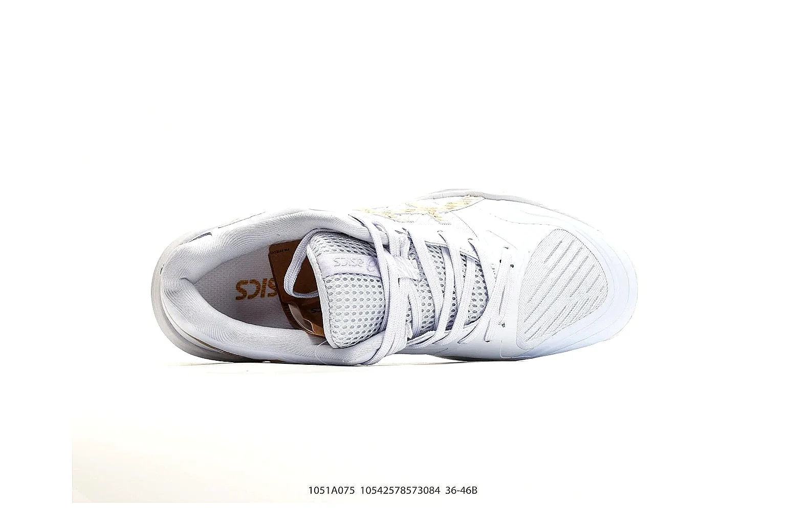Court Runner White Purple Sneaker spreadsheet record photo showing white mesh-leather runner upper, purple accent panels, court-runner shape, and cushioned sole thumbnail 2