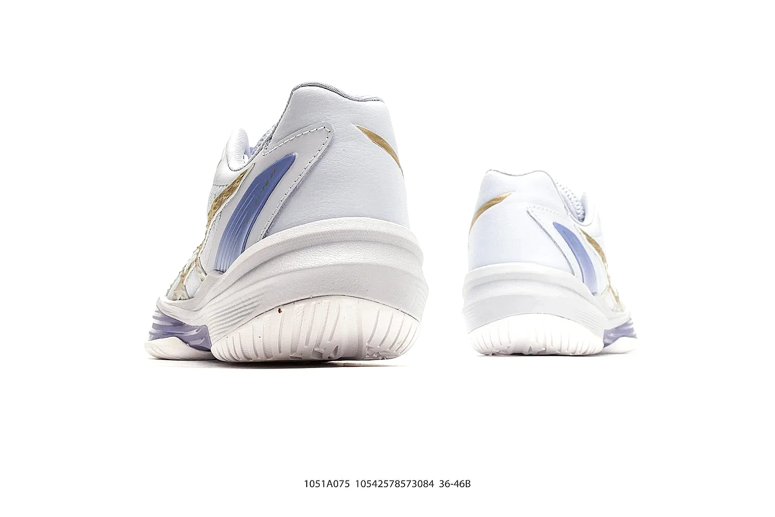 Court Runner White Purple Sneaker spreadsheet record photo showing white mesh-leather runner upper, purple accent panels, court-runner shape, and cushioned sole thumbnail 3