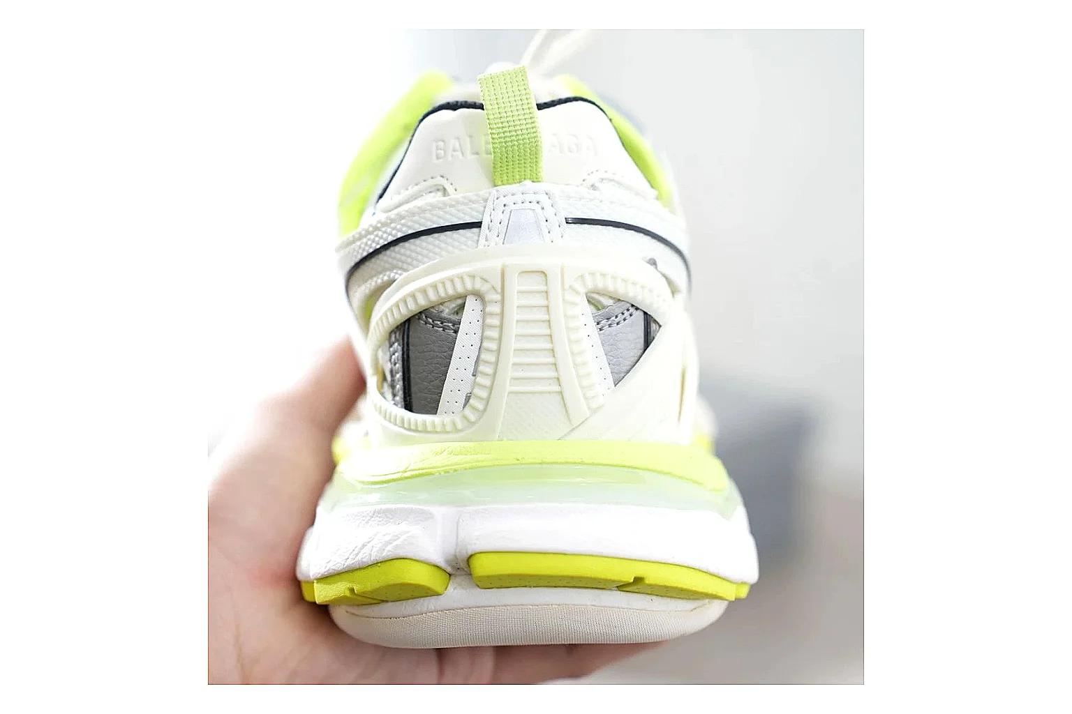 Neon Runner White Yellow Sneaker spreadsheet record photo showing white mesh runner upper, neon yellow accents, modern runner silhouette, and lightweight sole thumbnail 5
