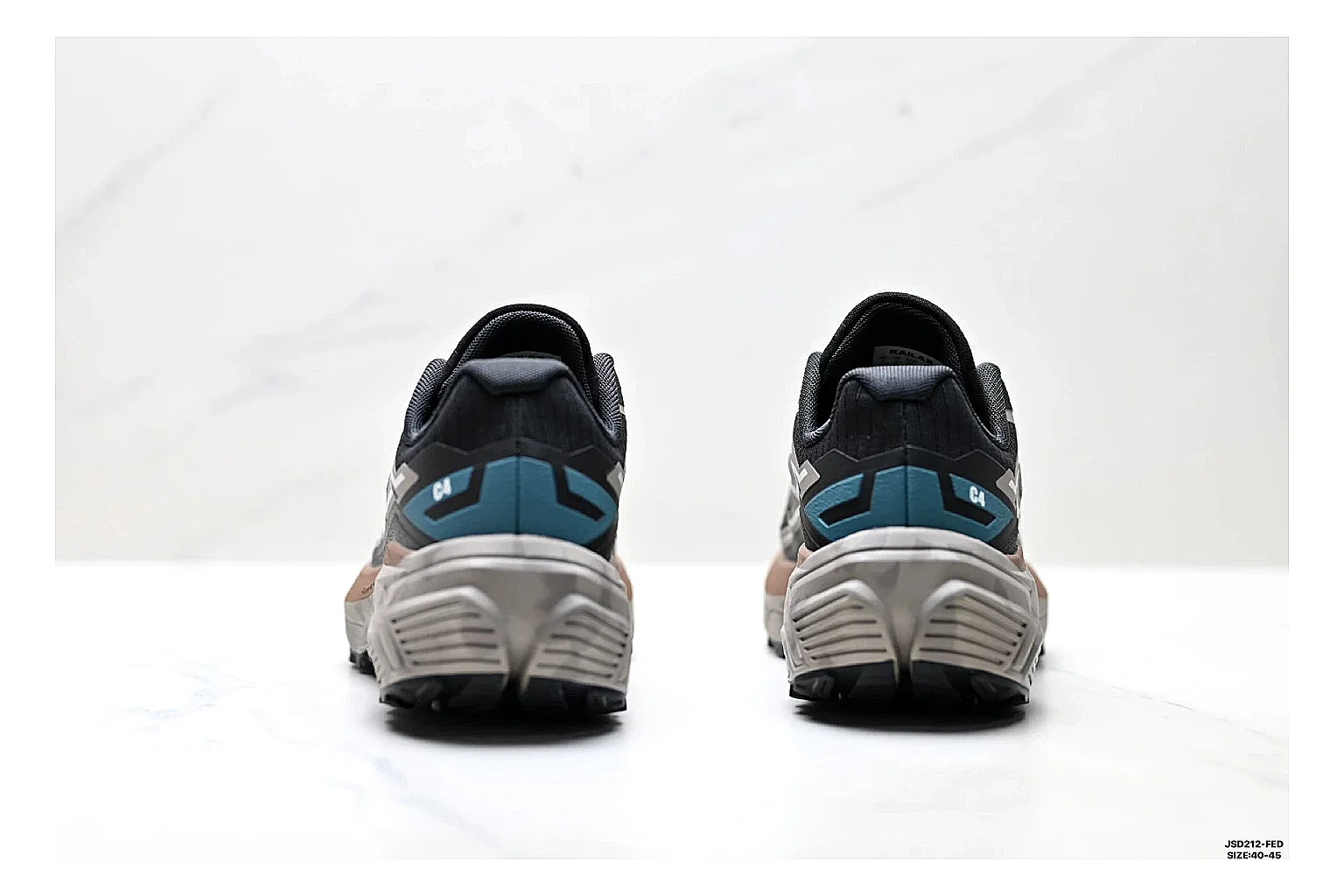 Trail Runner Black Teal Sneaker spreadsheet record photo showing black mesh runner upper, teal accent details, rugged trail profile, and traction sole thumbnail 3