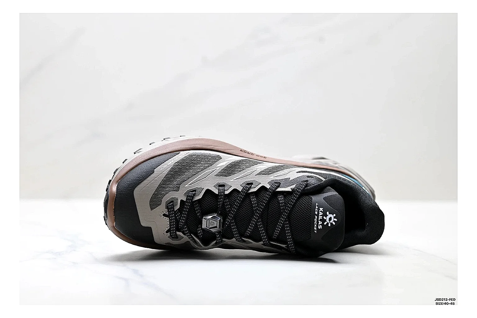Trail Runner Black Teal Sneaker spreadsheet record photo showing black mesh runner upper, teal accent details, rugged trail profile, and traction sole thumbnail 6