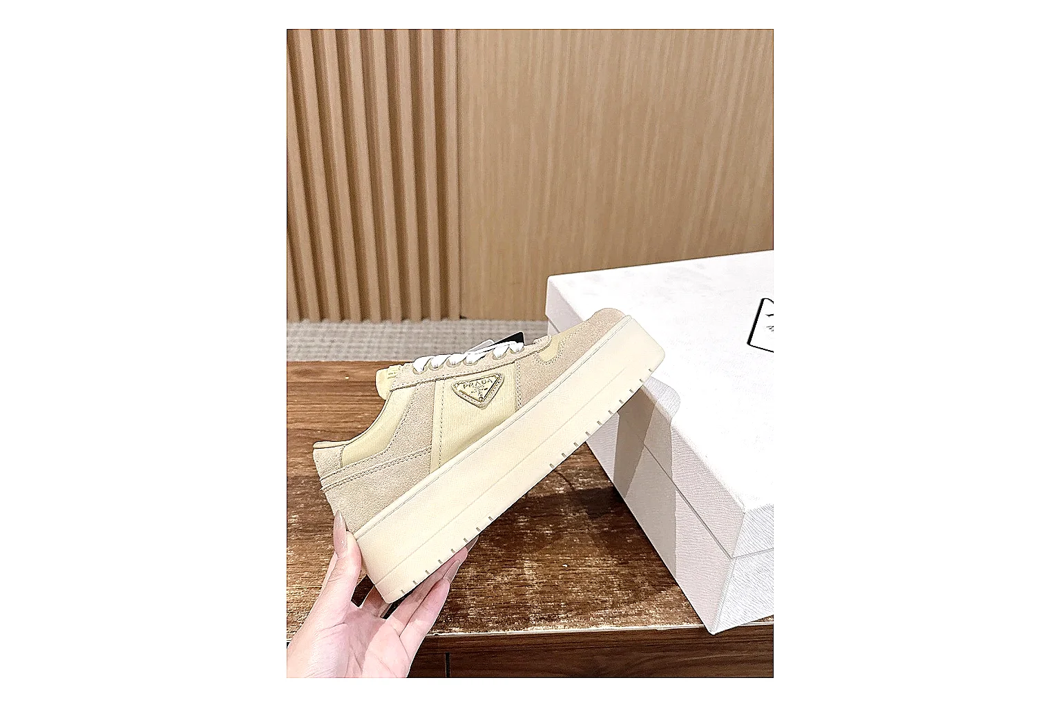kakosheetbase.com Cream Beige Platform Low 8823 Cream Beige low-top product image