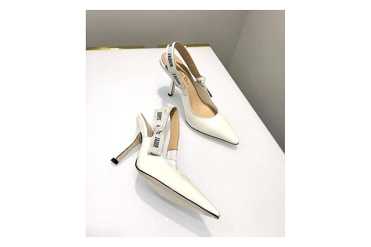 kakosheetbase.com Ivory Gold Pointed Slingback Slingback spreadsheet record six-photo gallery thumbnail 5