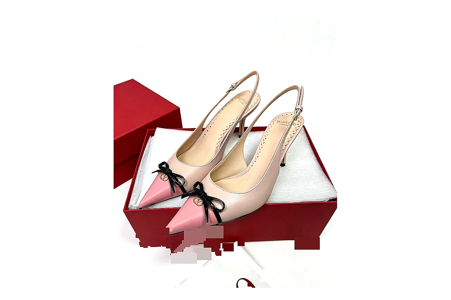 kakosheetbase.com Pink Black Pointed Slingback Slingback spreadsheet record six-photo gallery thumbnail 2
