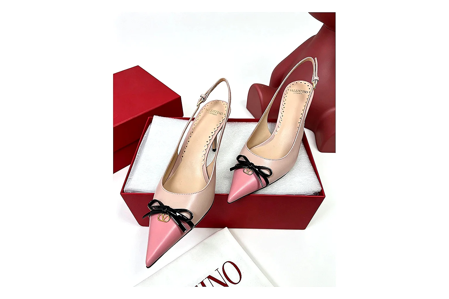 kakosheetbase.com Pink Black Pointed Slingback Slingback spreadsheet record six-photo gallery thumbnail 4