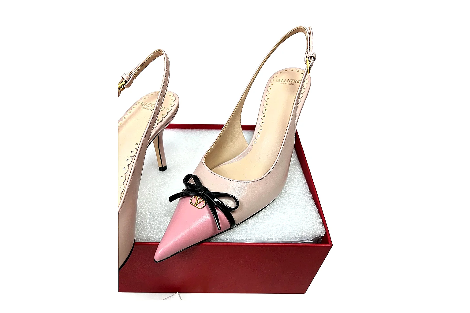 kakosheetbase.com Pink Black Pointed Slingback Slingback spreadsheet record six-photo gallery