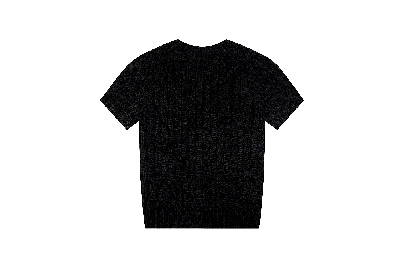 kakosheetbase.com Polo Ralph Lauren Black Cable Knit Polo 0679 Black short-sleeve-knit product image thumbnail 2
