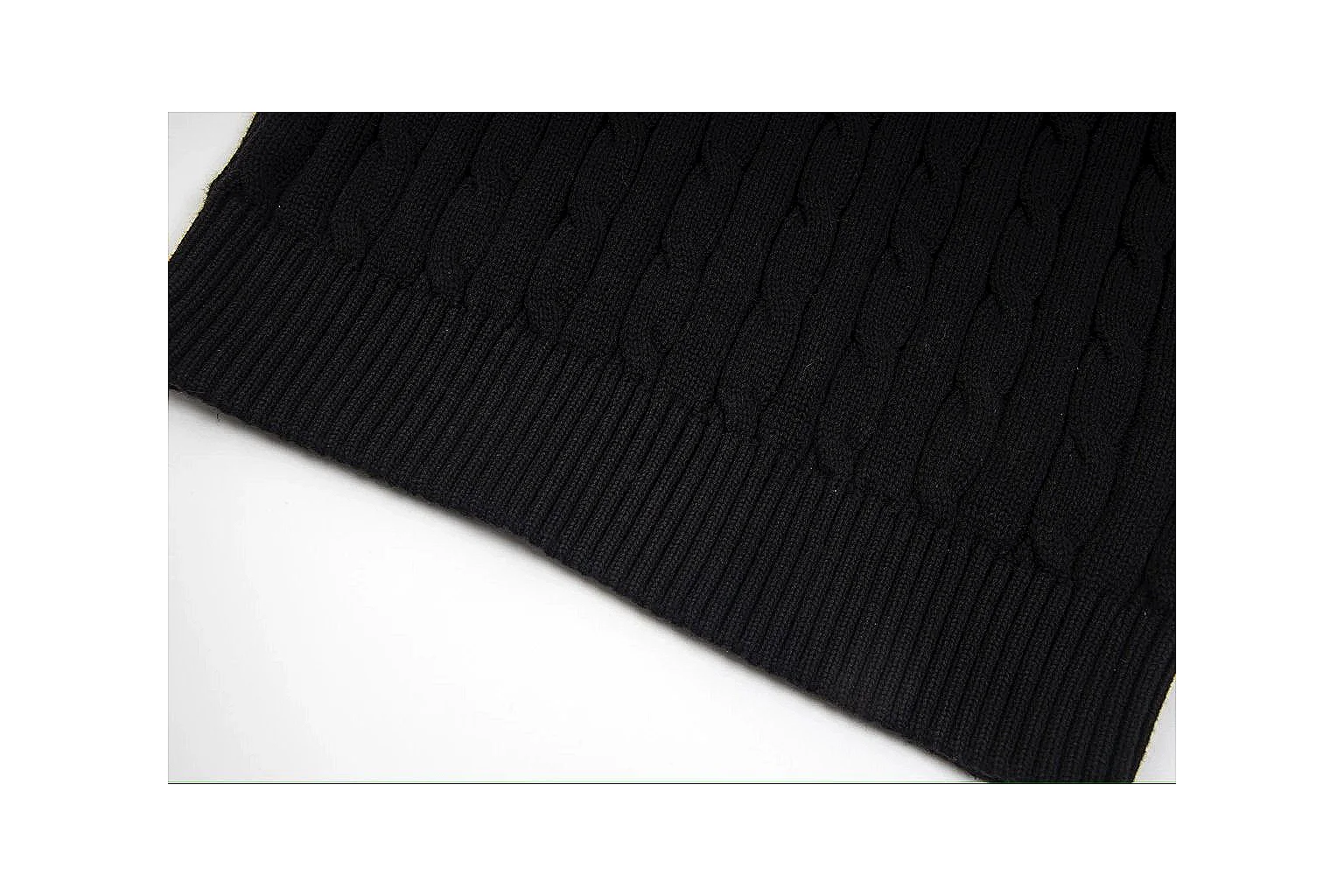 kakosheetbase.com Polo Ralph Lauren Black Cable Knit Polo 0679 Black short-sleeve-knit product image thumbnail 6