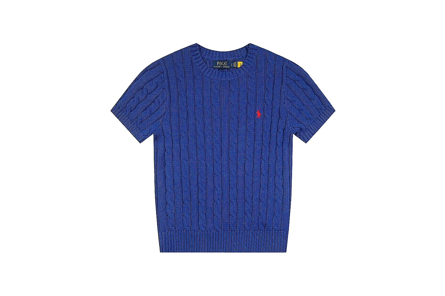 kakosheetbase.com Polo Ralph Lauren Blue Cable Knit Polo 0674 Blue short-sleeve-knit product image