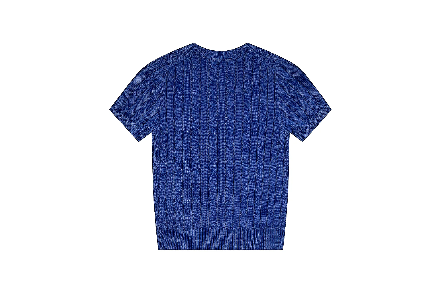 kakosheetbase.com Polo Ralph Lauren Blue Cable Knit Polo 0674 Blue short-sleeve-knit product image thumbnail 2