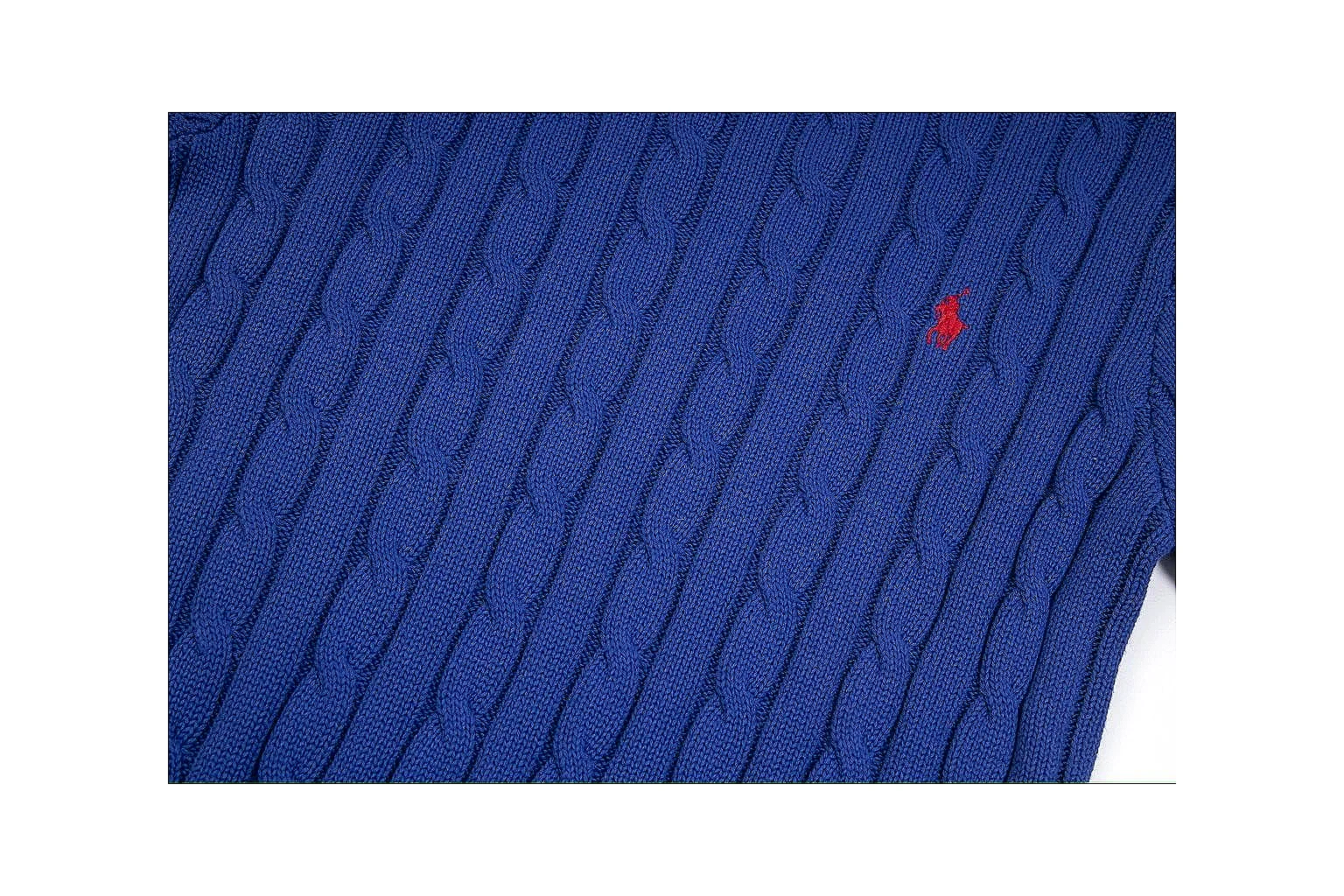 kakosheetbase.com Polo Ralph Lauren Blue Cable Knit Polo 0674 Blue short-sleeve-knit product image thumbnail 3