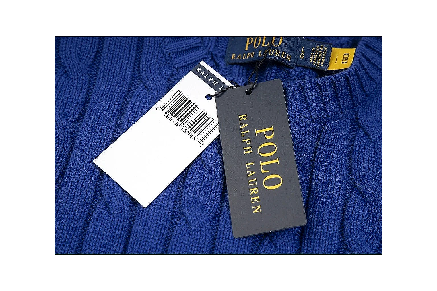 kakosheetbase.com Polo Ralph Lauren Blue Cable Knit Polo 0674 Blue short-sleeve-knit product image thumbnail 4