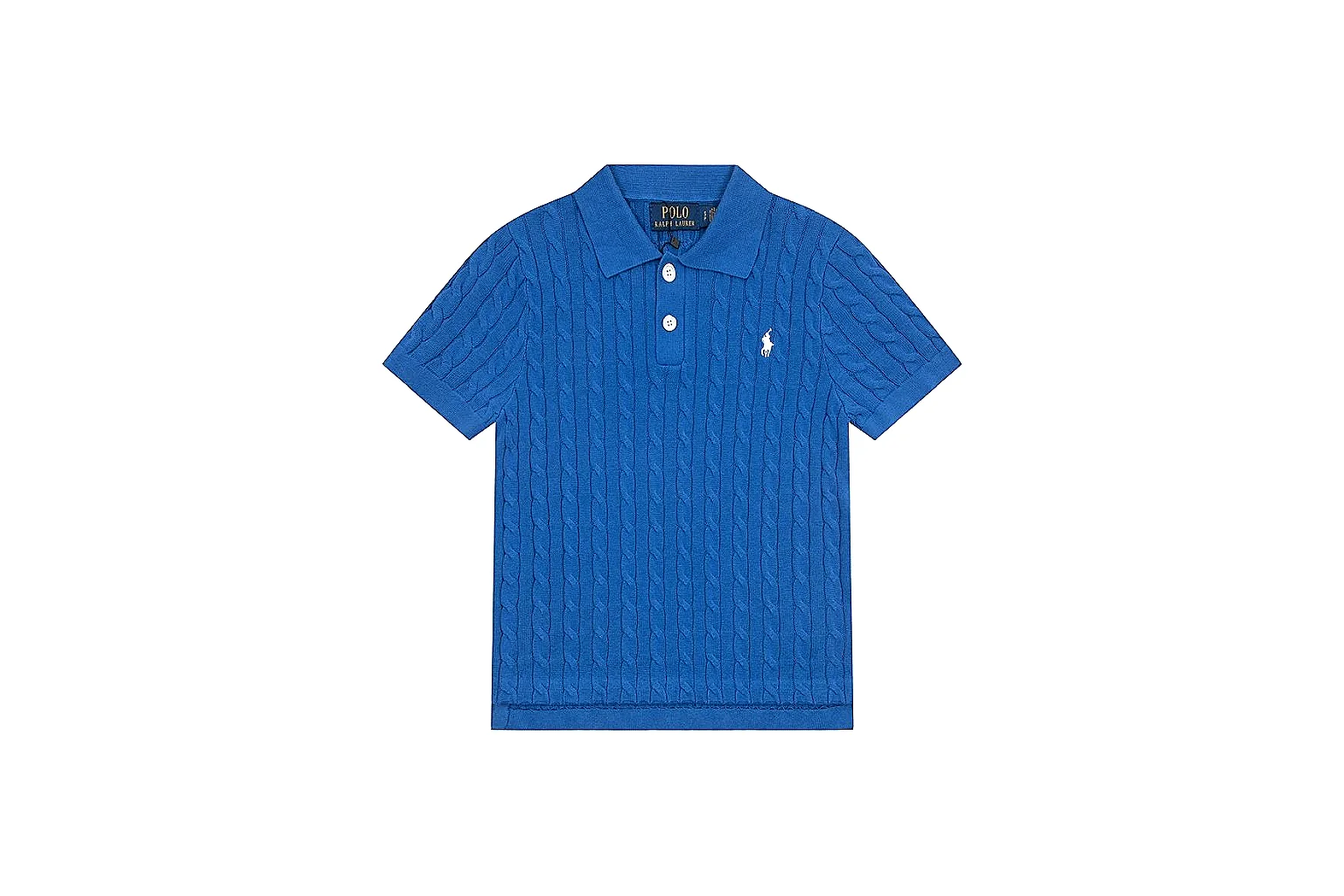 kakosheetbase.com Polo Ralph Lauren Blue Cable Knit Polo 0981 Blue short-sleeve-knit product image thumbnail 6