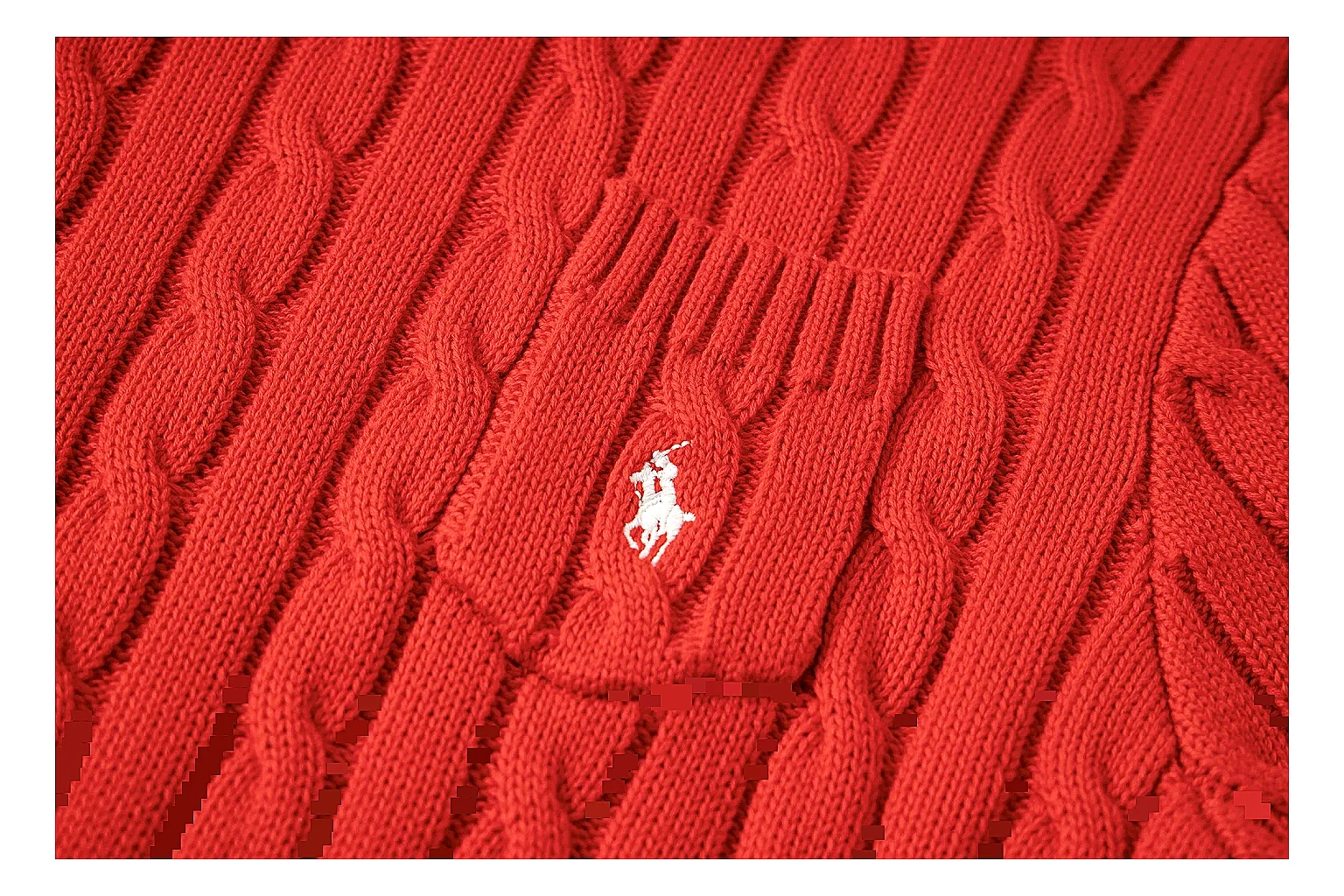 kakosheetbase.com Polo Ralph Lauren Bright Red Cable Knit Polo 0769 Bright Red short-sleeve-knit product image