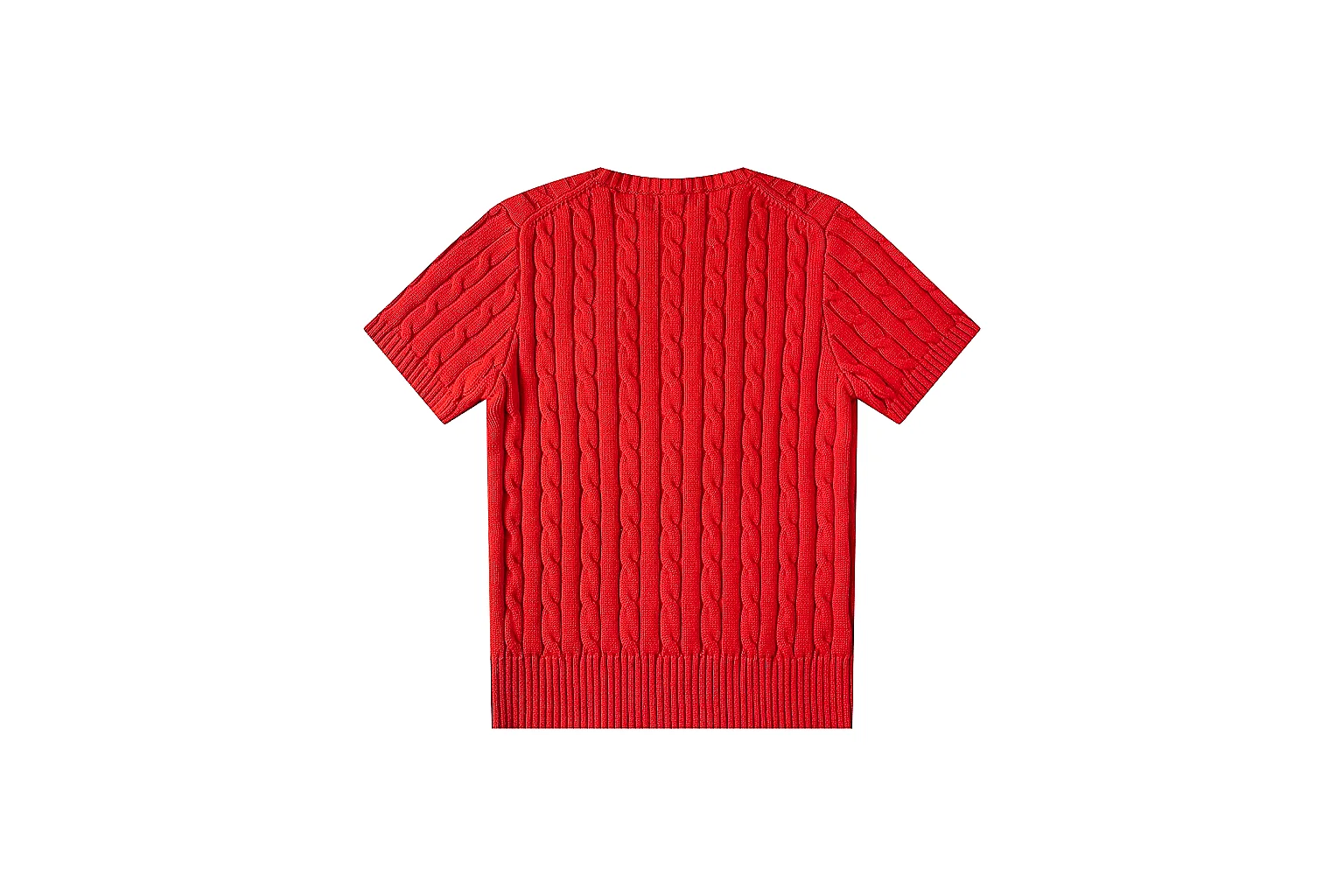kakosheetbase.com Polo Ralph Lauren Bright Red Cable Knit Polo 0769 Bright Red short-sleeve-knit product image thumbnail 2