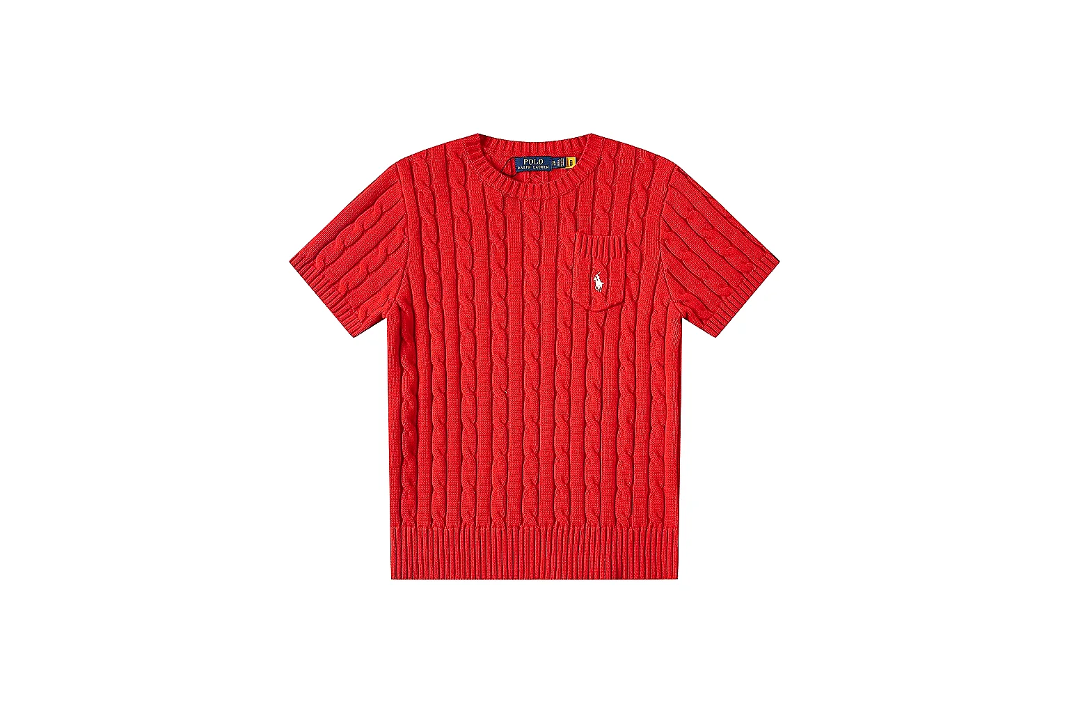 kakosheetbase.com Polo Ralph Lauren Bright Red Cable Knit Polo 0769 Bright Red short-sleeve-knit product image thumbnail 6