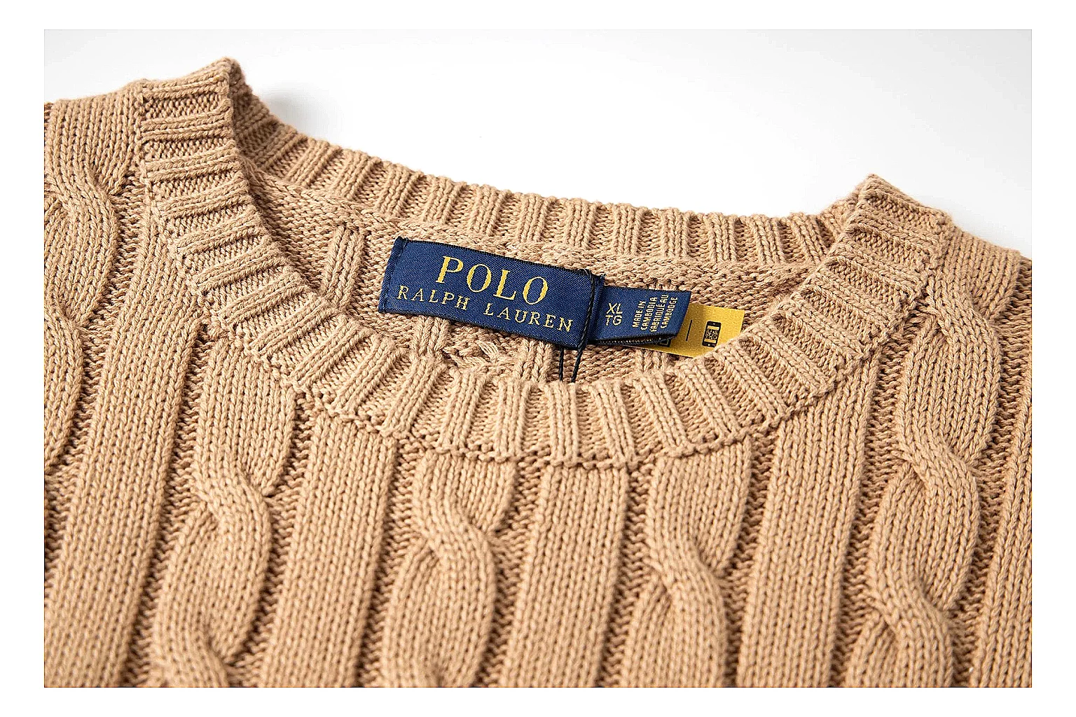 kakosheetbase.com Polo Ralph Lauren Camel Cable Knit Polo 0830 Camel short-sleeve-knit product image thumbnail 3