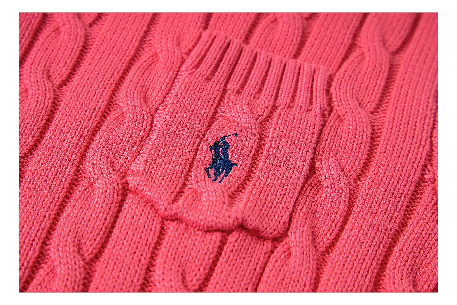 kakosheetbase.com Polo Ralph Lauren Coral Cable Knit Polo 0820 Coral short-sleeve-knit product image