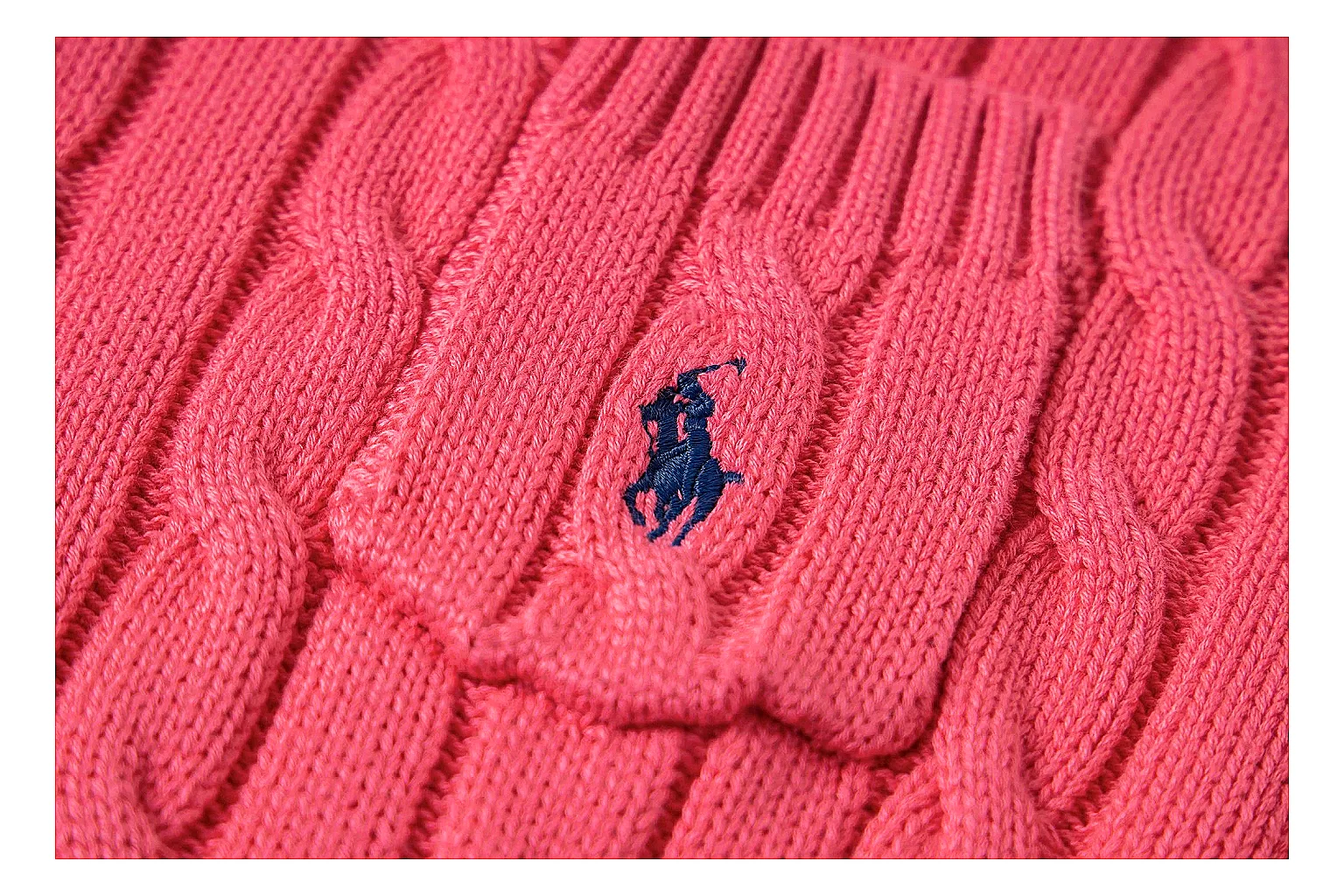 kakosheetbase.com Polo Ralph Lauren Coral Cable Knit Polo 0820 Coral short-sleeve-knit product image thumbnail 5