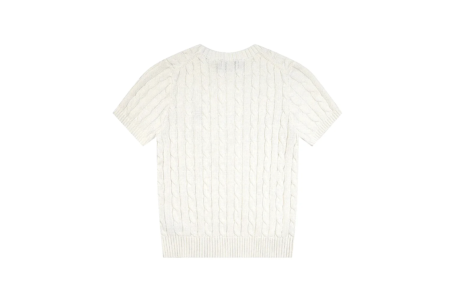 kakosheetbase.com Polo Ralph Lauren Cream Cable Knit Polo 0689 Cream short-sleeve-knit product image thumbnail 2