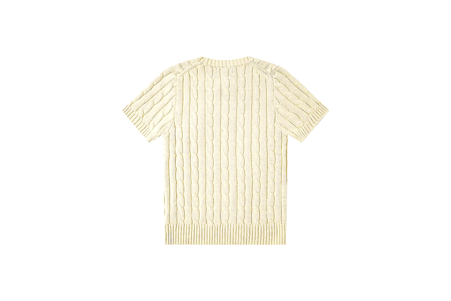 kakosheetbase.com Polo Ralph Lauren Cream Cable Knit Polo 0906 Cream short-sleeve-knit product image thumbnail 2