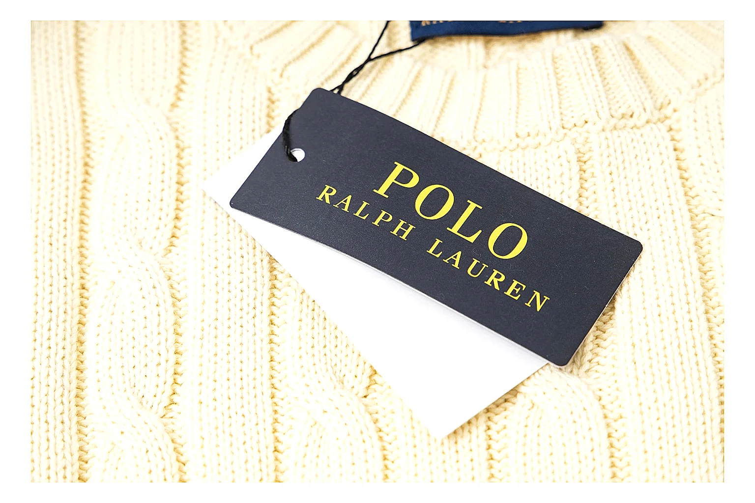 kakosheetbase.com Polo Ralph Lauren Cream Cable Knit Polo 0906 Cream short-sleeve-knit product image thumbnail 3