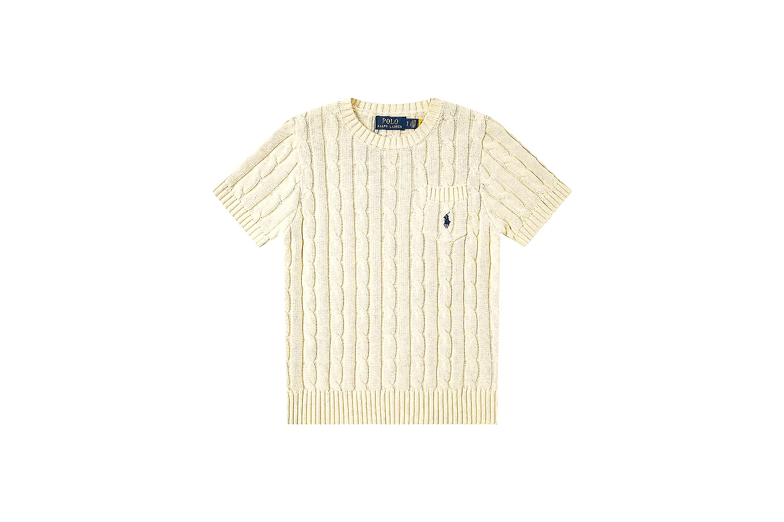 kakosheetbase.com Polo Ralph Lauren Cream Cable Knit Polo 0906 Cream short-sleeve-knit product image thumbnail 6