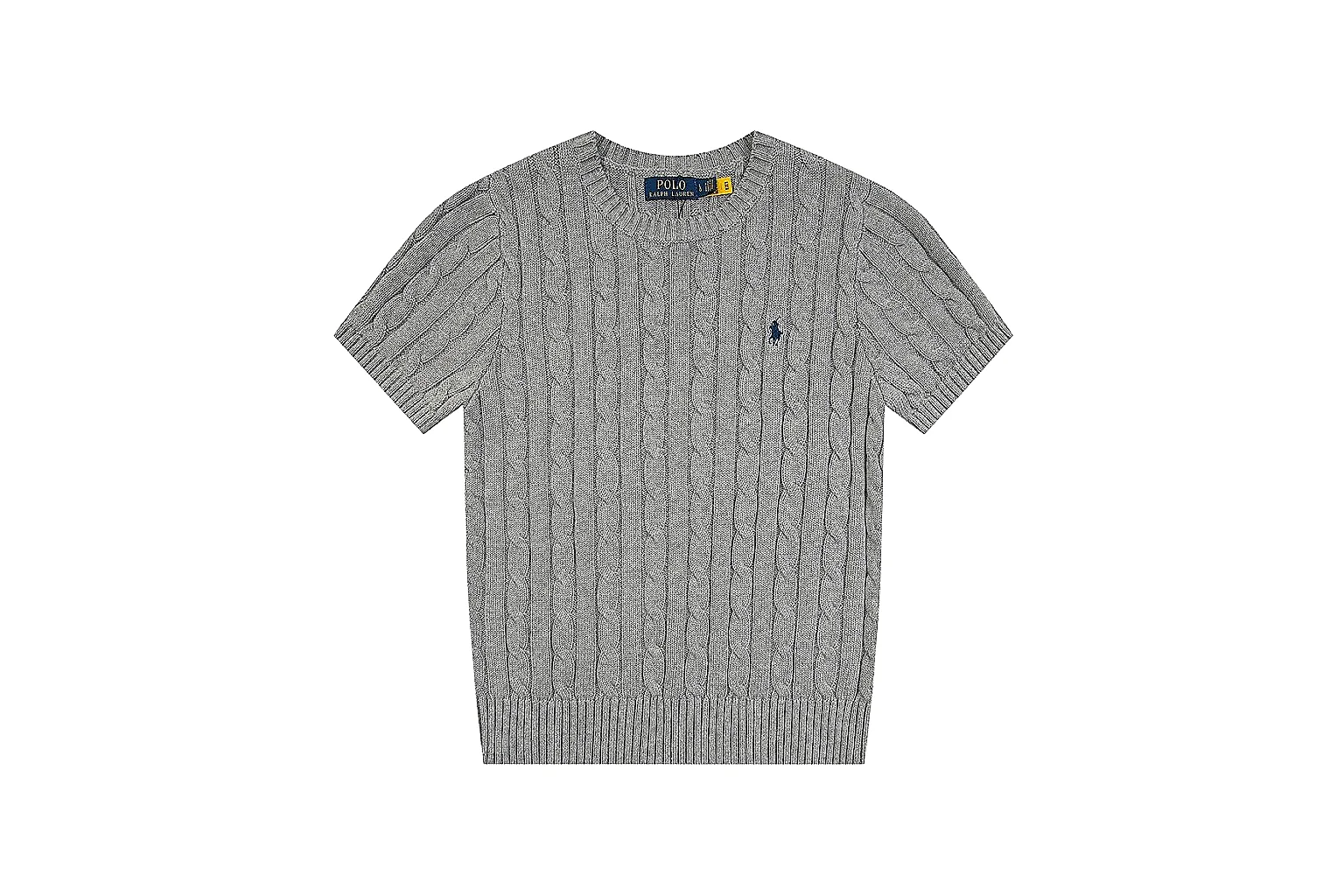 kakosheetbase.com Polo Ralph Lauren Grey Cable Knit Polo 0623 Grey short-sleeve-knit product image