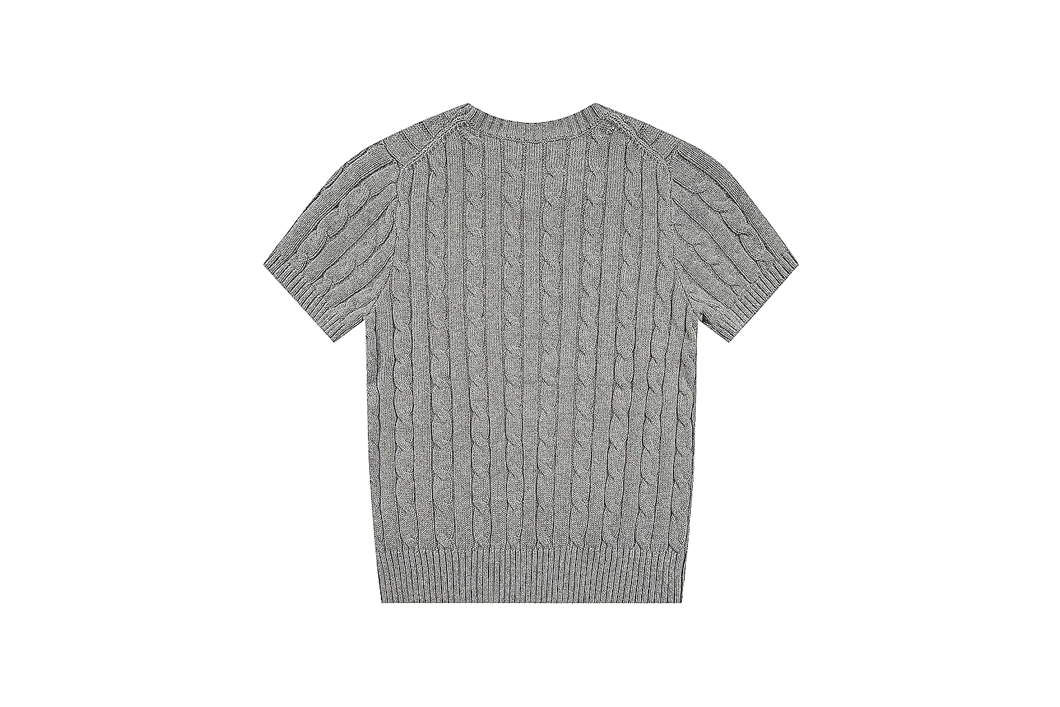 kakosheetbase.com Polo Ralph Lauren Grey Cable Knit Polo 0623 Grey short-sleeve-knit product image thumbnail 2