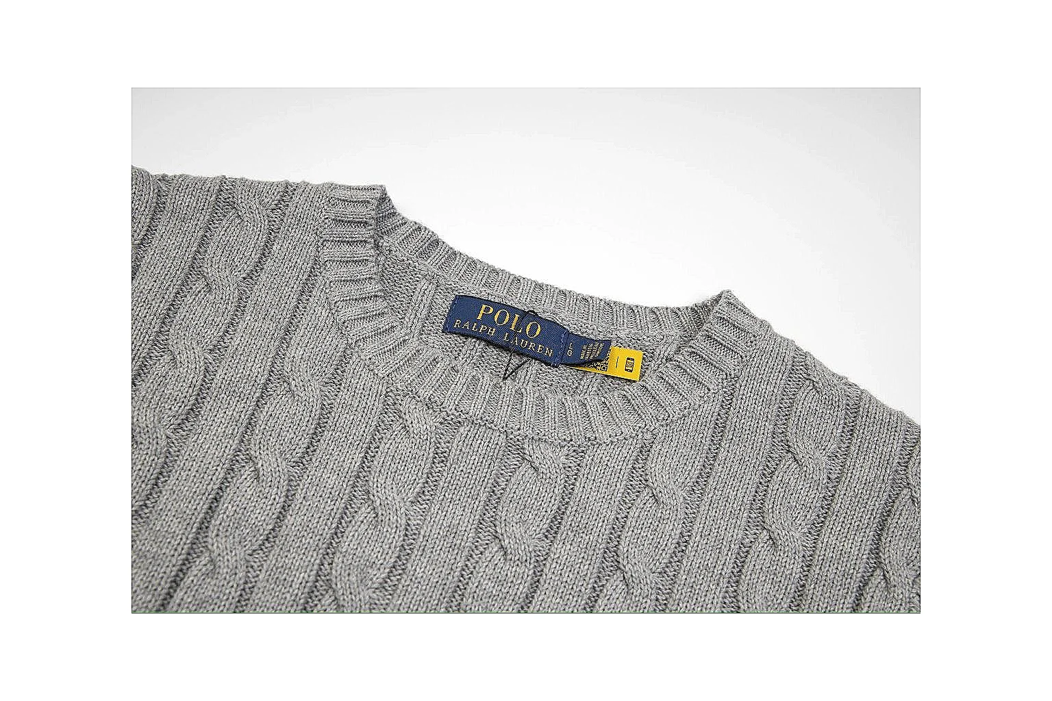 kakosheetbase.com Polo Ralph Lauren Grey Cable Knit Polo 0623 Grey short-sleeve-knit product image thumbnail 5