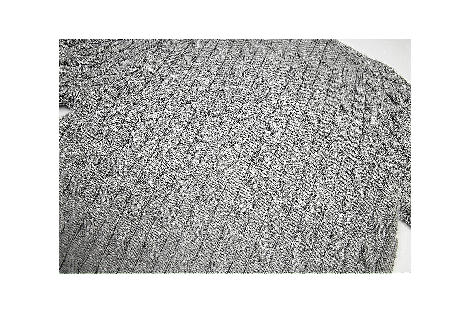 kakosheetbase.com Polo Ralph Lauren Grey Cable Knit Cardigan 0931 Grey short-sleeve-knit product image thumbnail 3