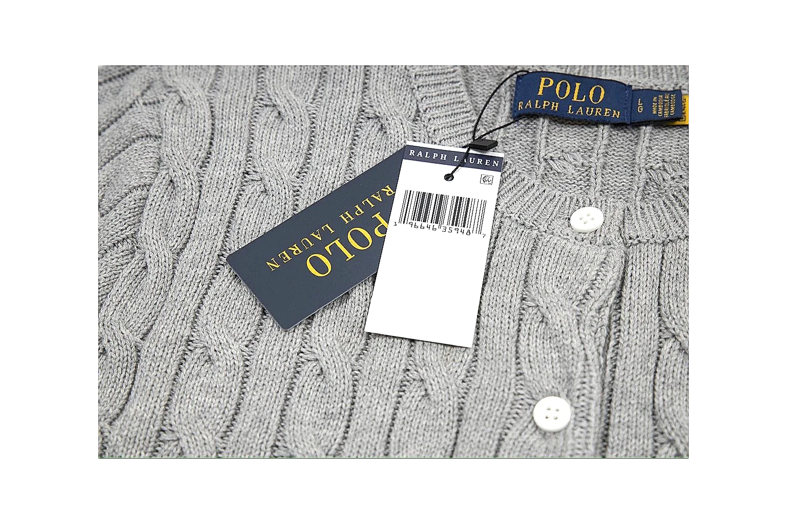 kakosheetbase.com Polo Ralph Lauren Grey Cable Knit Cardigan 0931 Grey short-sleeve-knit product image thumbnail 4
