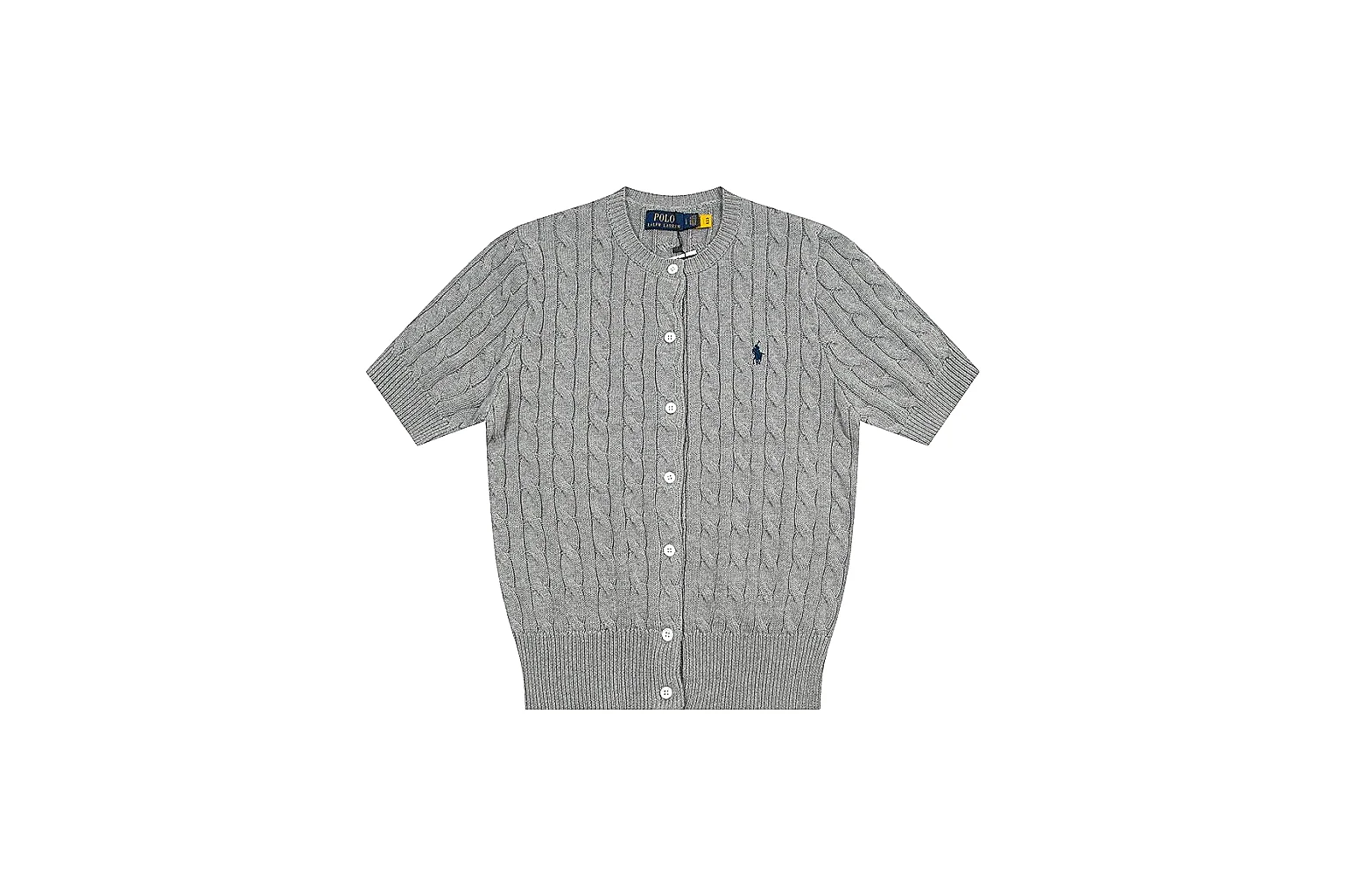 kakosheetbase.com Polo Ralph Lauren Grey Cable Knit Cardigan 0931 Grey short-sleeve-knit product image thumbnail 6
