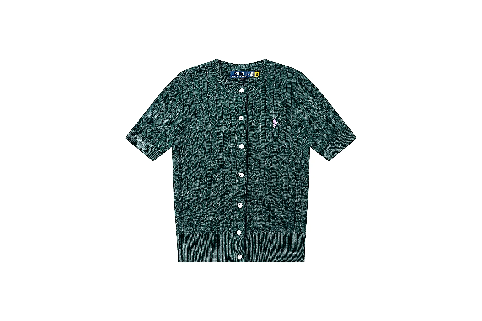 kakosheetbase.com Polo Ralph Lauren Forest Green Cable Knit Cardigan 0970 Forest Green short-sleeve-knit product image thumbnail 6