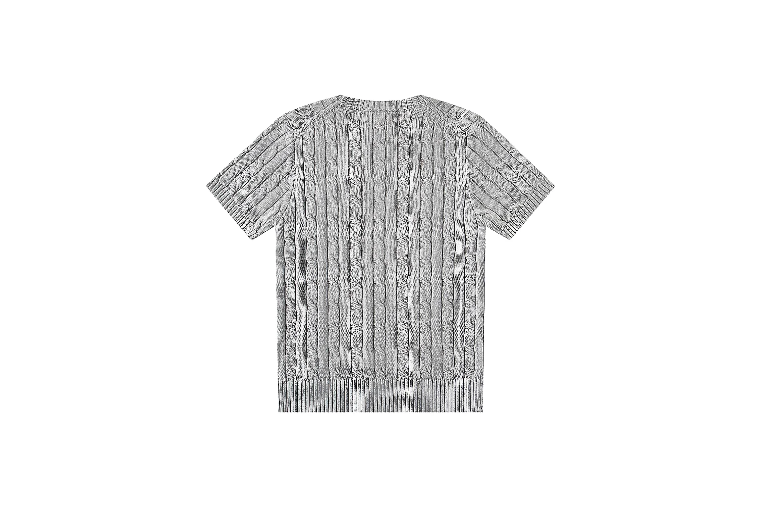 kakosheetbase.com Polo Ralph Lauren Heather Grey Cable Knit Polo 0864 Heather Grey short-sleeve-knit product image thumbnail 2