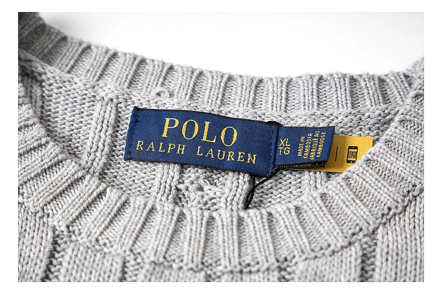 kakosheetbase.com Polo Ralph Lauren Heather Grey Cable Knit Polo 0864 Heather Grey short-sleeve-knit product image thumbnail 3