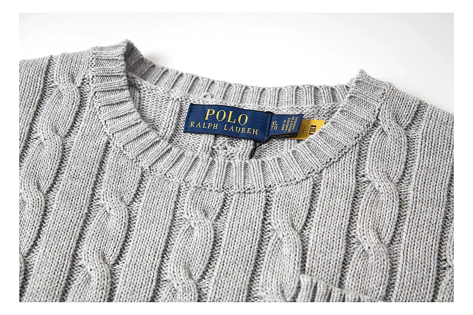 kakosheetbase.com Polo Ralph Lauren Heather Grey Cable Knit Polo 0864 Heather Grey short-sleeve-knit product image thumbnail 5
