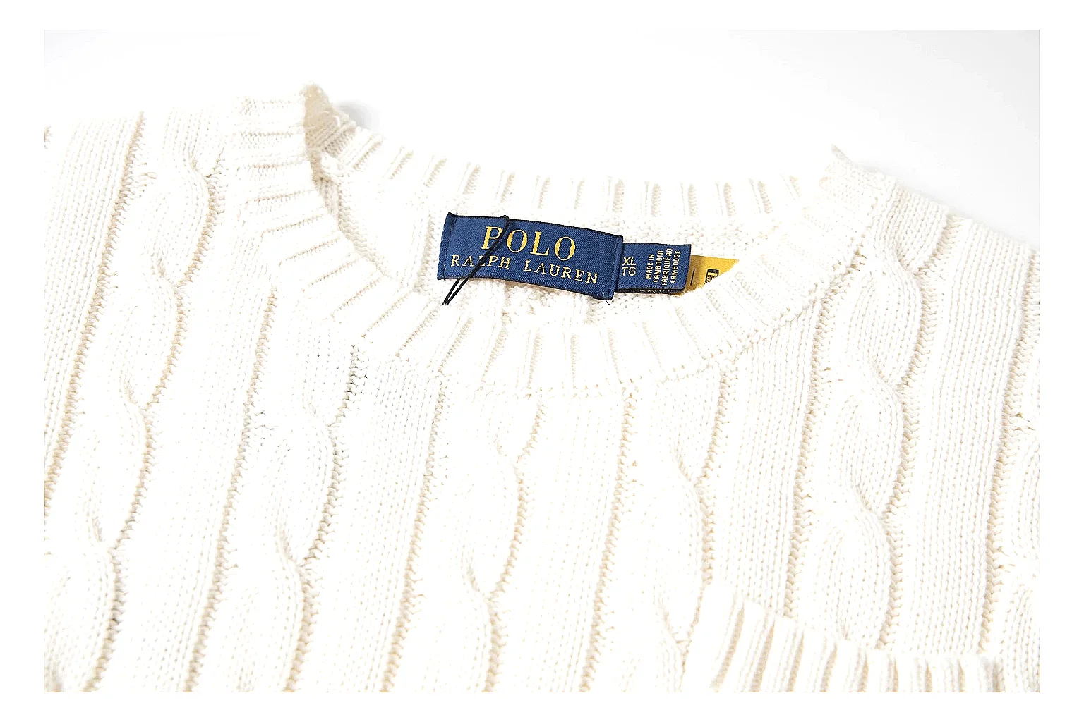 kakosheetbase.com Polo Ralph Lauren Ivory Cable Knit Polo 0882 Ivory short-sleeve-knit product image thumbnail 3