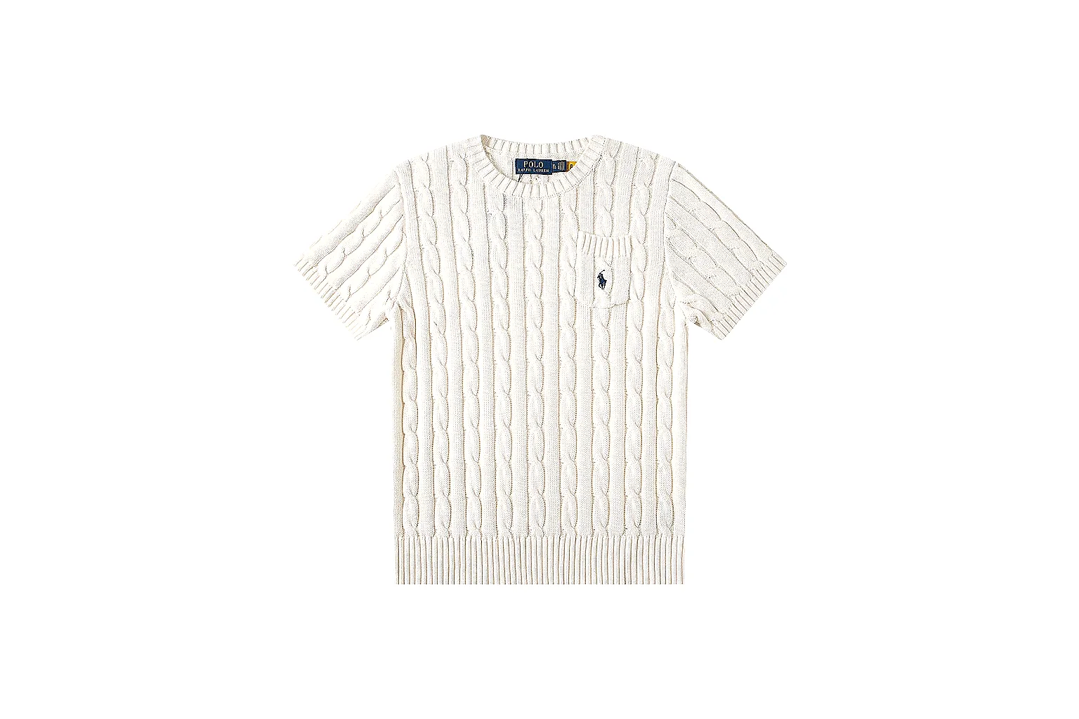 kakosheetbase.com Polo Ralph Lauren Ivory Cable Knit Polo 0882 Ivory short-sleeve-knit product image thumbnail 6